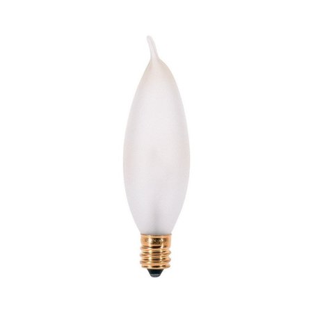SATCO 25 W CA9 Chandelier Incandescent Bulb E12 (Candelabra) Soft White 2 pk S3778